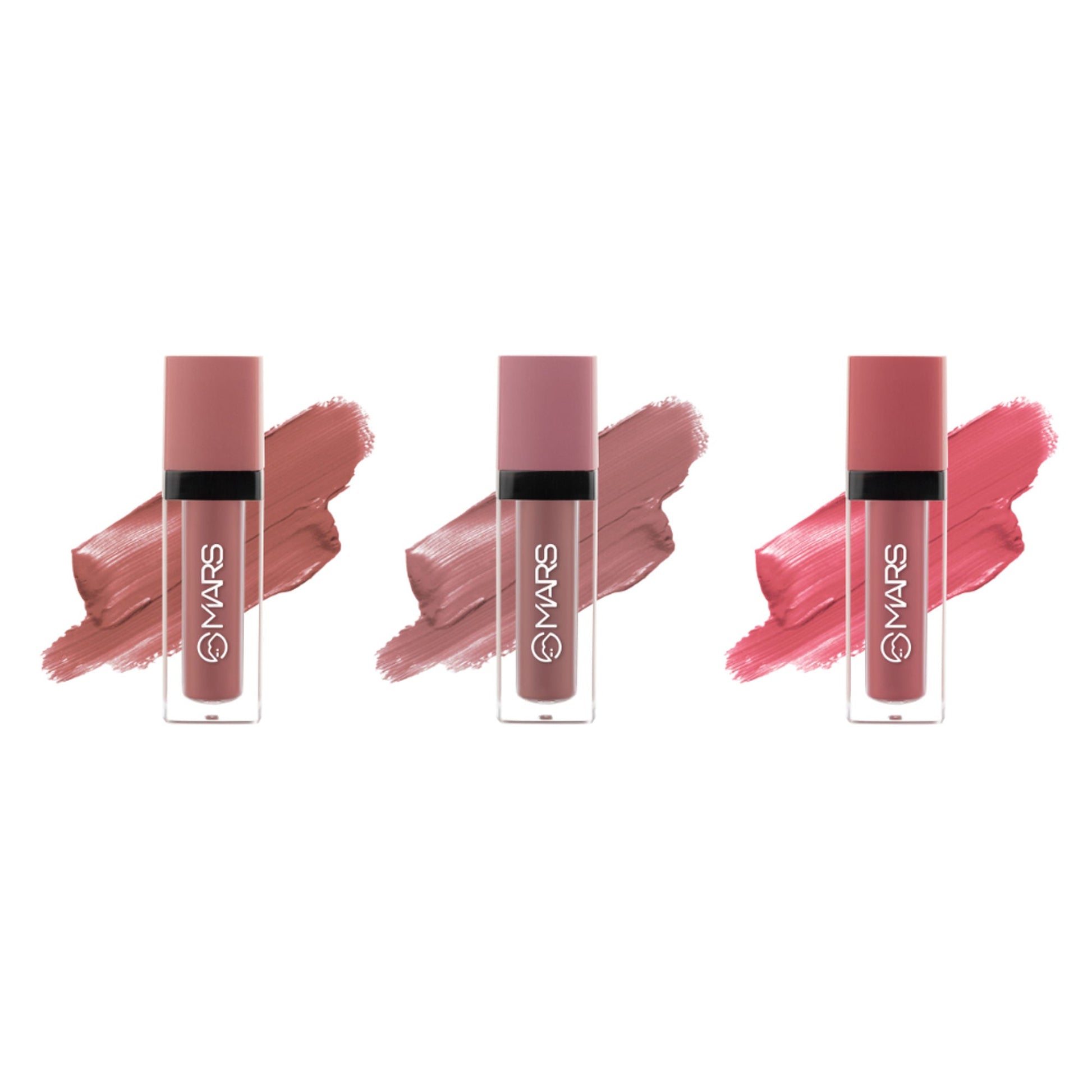 MARS Cosmetics Queen Of Mattes Reds & Maroons Liquid Lipsticks - Peaches Nude - Swadesiicart
