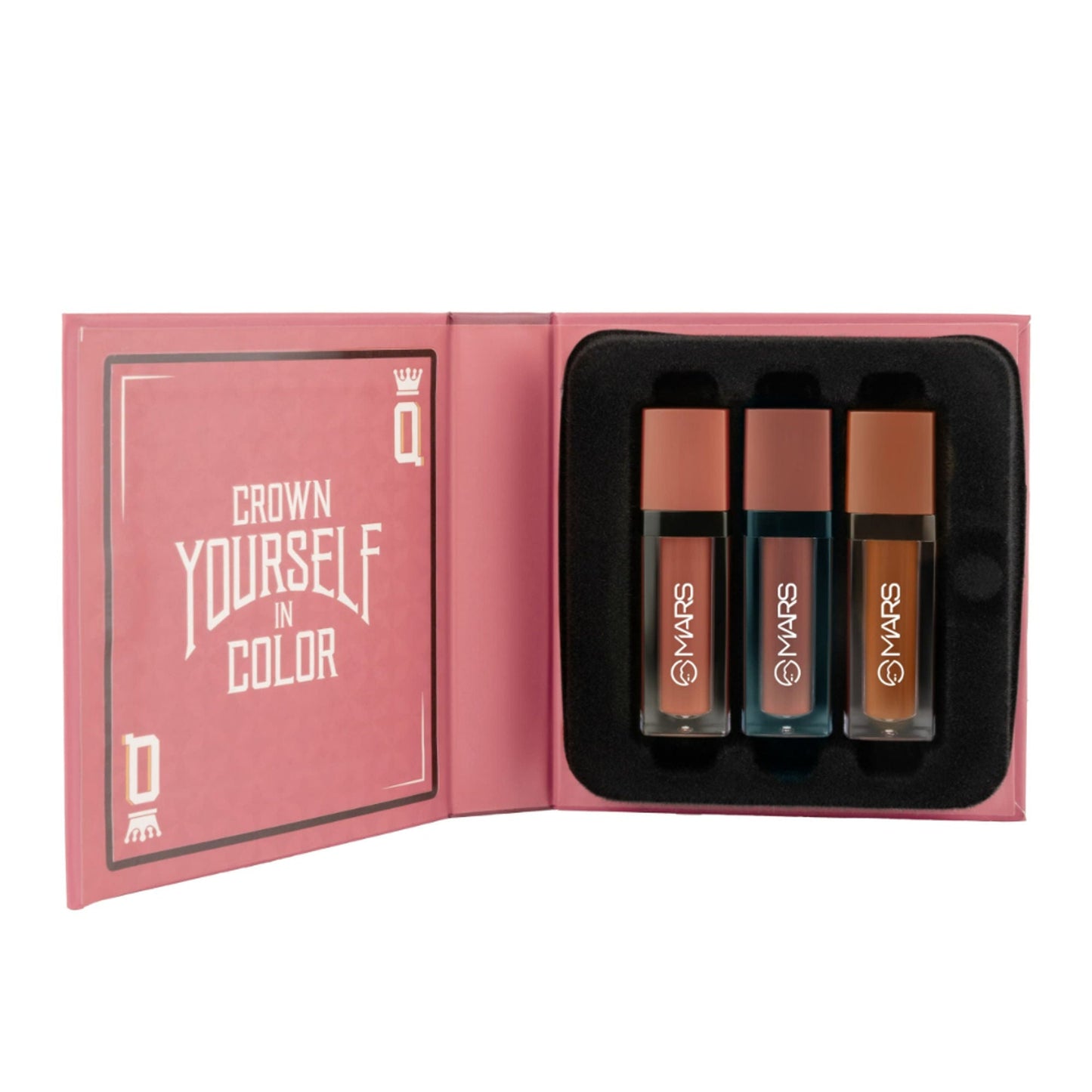 MARS Cosmetics Queen Of Mattes Reds & Maroons Liquid Lipsticks - Blushed Nudes - Swadesiicart