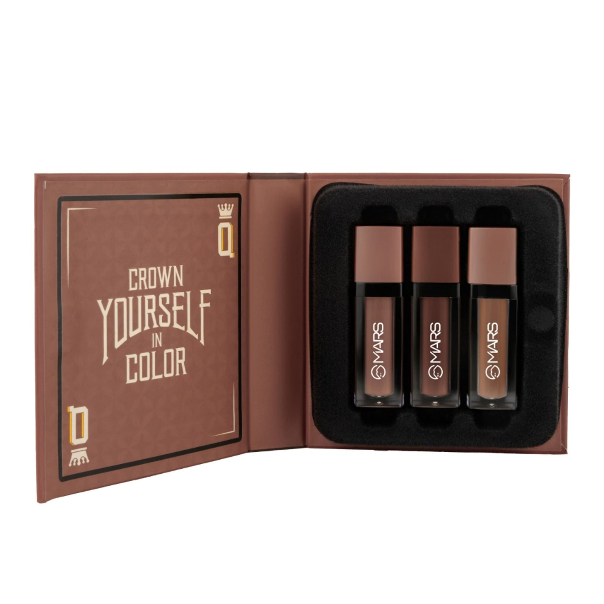 MARS Cosmetics Queen Of Mattes Reds & Maroons Liquid Lipsticks - Browns - Swadesiicart