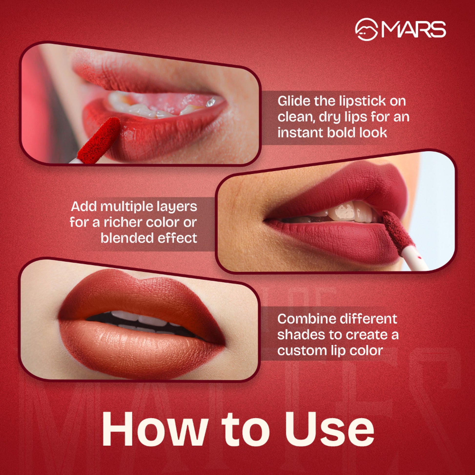 MARS Cosmetics Queen Of Mattes Reds & Maroons Liquid Lipsticks - All Rounder - Swadesiicart
