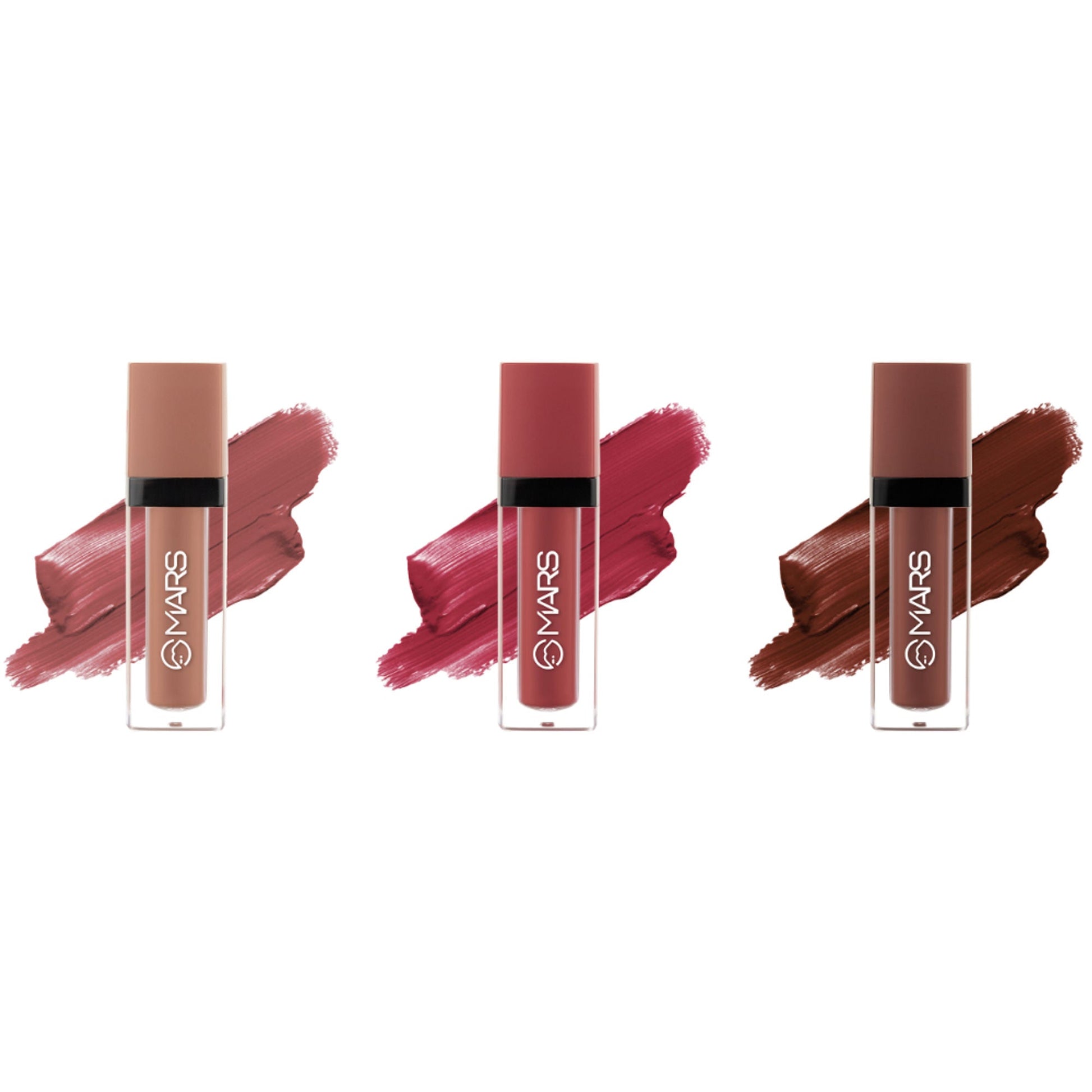 MARS Cosmetics Queen Of Mattes Reds & Maroons Liquid Lipsticks - All Rounder - Swadesiicart
