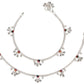 AanyaCentric Silver Plated Traditional Anklets Payal - Classic and Stylish for Women and Girls