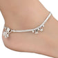AanyaCentric Silver Plated Traditional Anklets Payal - Classic and Stylish for Women and Girls
