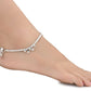 AanyaCentric Silver Plated Traditional Anklets Payal - Classic and Stylish for Women and Girls
