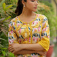 Vaasva Women Yellow Embroidered Printed Kurta Set With Laced Solid Pants | Swadesiicart