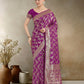 Monjolika Fashion Effervescent Purple Soft Banarasi Satin Silk Saree With Elision Blouse Piece | Swadesiicart