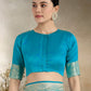 Monjolika Fashion Effervescent Aqua blue Soft Banarasi Satin Silk Saree With Elision Blouse Piece | Swadesiicart