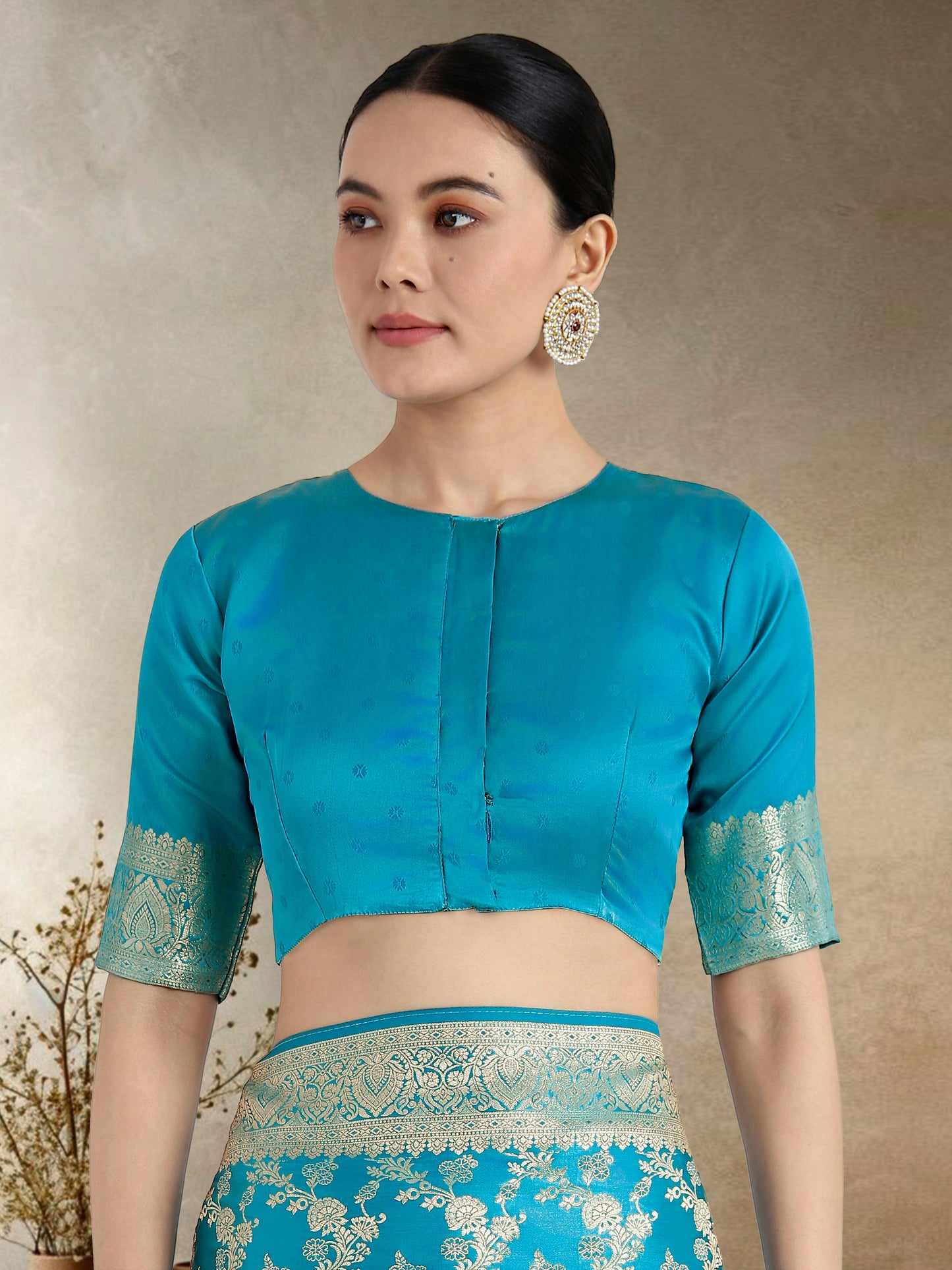 Monjolika Fashion Effervescent Aqua blue Soft Banarasi Satin Silk Saree With Elision Blouse Piece | Swadesiicart