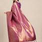 Saree Mall Magenta Ethnic Motifs Zari Silk Blend Banarasi Saree For Women | Swadesiicart
