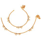 AanyaCentric Gold-Polished Traditional Anklets Payal - Classic and Stylish for Women and Girls