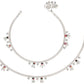 AanyaCentric Silver Plated Traditional Anklets Payal - Classic and Stylish for Women and Girls
