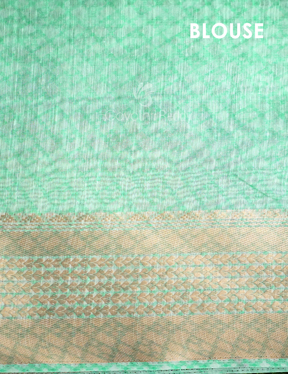 Shades of Mint Green Colour Printed Semi Chanderi Saree By Gayathri Reddy Designer Studio | Swadesiicart