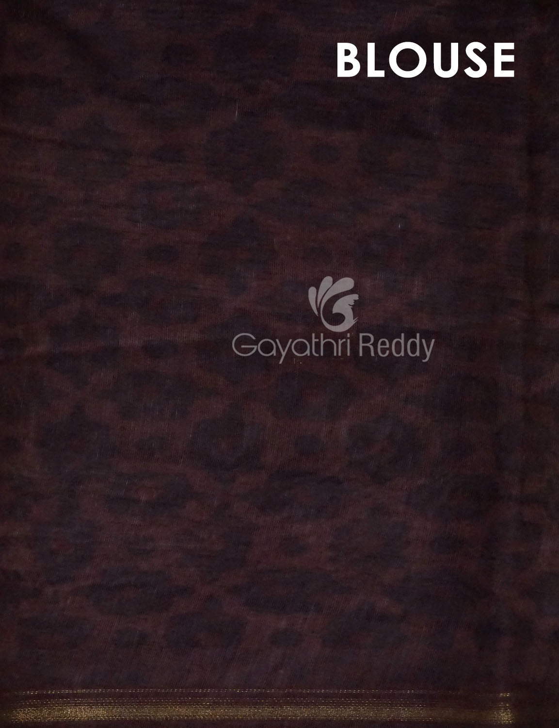 Mic of Coffee Brown and Maroon Floral Design Semi Chanderi Saree By Gayathri Reddy Designer Studio | Swadesiicart
