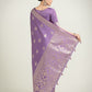 Monjolika Fashion Lavender Zari Weaving Work Banarasi Satin Silk Traditional Saree | Swadesiicart