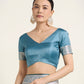 Monjolika Fashion Cyan blue Zari Weaving Work Banarasi Satin Silk Traditional Saree | Swadesiicart