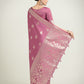 Monjolika Fashion Dusty Pink Zari Weaving Work Banarasi Satin Silk Traditional Saree | Swadesiicart
