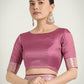 Monjolika Fashion Dusty Pink Zari Weaving Work Banarasi Satin Silk Traditional Saree | Swadesiicart