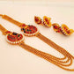 Multicolor Kemp Peacock Layer Necklace Set