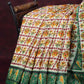 Shades of Off White And Mango Green Colour Patan Patola Semi Chanderi Saree By Gayathri Reddy Designer Studio | Swadesiicart