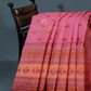 Light Pink And Rose Pink Colour Block Print Pure Kota Cotton Saree By Gayathri Reddy Designer Studio | Swadesiicart