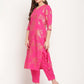 Ahalyaa Dark Pink Crepe Printed Salwar Suit Sets With Dupatta | Swadesiicart