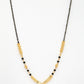 NVR Women's Short Mangalsutra Designs Gold-Polished & Black Beaded Mangalsutra - Swadesiicart