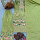 Anaita Green Chinon Readymade Suit With Embroidery & Diamond Work