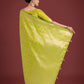 Monjolika Fashion Banarasi Silk Parrot Green Zaal Pattern Traditional Saree | Swadesiicart