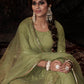 Myra Parrot Net Embroidered Sharara Suit | Swadesiicart