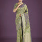 Monjolika Fashion Banarasi Silk Olive Zaal Pattern Traditional Saree | Swadesiicart