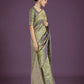 Monjolika Fashion Banarasi Silk Olive Zaal Pattern Traditional Saree | Swadesiicart