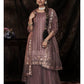 Myra Lilac Net Embroidered Sharara Suit | Swadesiicart
