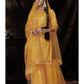 Myra Mustard Net Embroidered Sharara Suit | Swadesiicart
