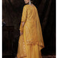 Myra Mustard Net Embroidered Sharara Suit | Swadesiicart