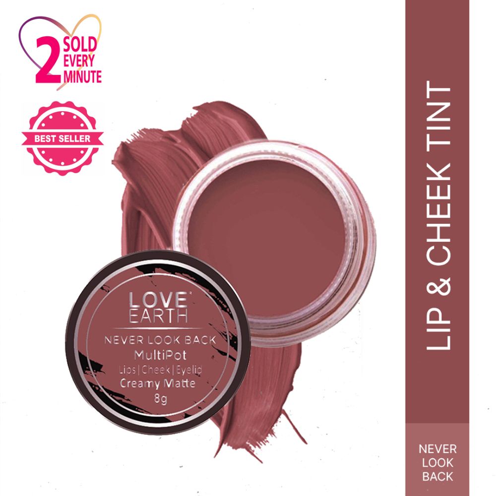 Love Earth Lip Tint & Cheek Tint Multipot - Never Look Back - Swadesiicart