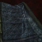 Slate Black Colour Leheriya Design Semi Chanderi Saree By Gayathri Reddy Designer Studio | Swadesiicart