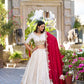 Lorenvalley OffWhite Vichitra Silk Sequins and Thread Embroidery Work Lehenga Choli | Swadesiicart
