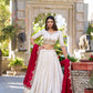 Lorenvalley OffWhite Vichitra Silk Sequins and Thread Embroidery Work Lehenga Choli | Swadesiicart