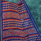 Light Orange And Ink Blue Colour Printed Semi Chanderi Saree By Gayathri Reddy Designer Studio | Swadesiicart