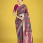 Monjolika Fashion Multi Colour Banarasi Silk Zari Weaving Classic Saree | Swadesiicart