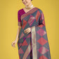 Monjolika Fashion Multi Colour Banarasi Silk Zari Weaving Classic Saree | Swadesiicart