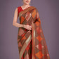 Monjolika Fashion Red Colour Banarasi Silk Zari Weaving Classic Saree | Swadesiicart