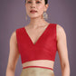 Monjolika Fashion Red Colour Banarasi Silk Zari Weaving Classic Saree | Swadesiicart