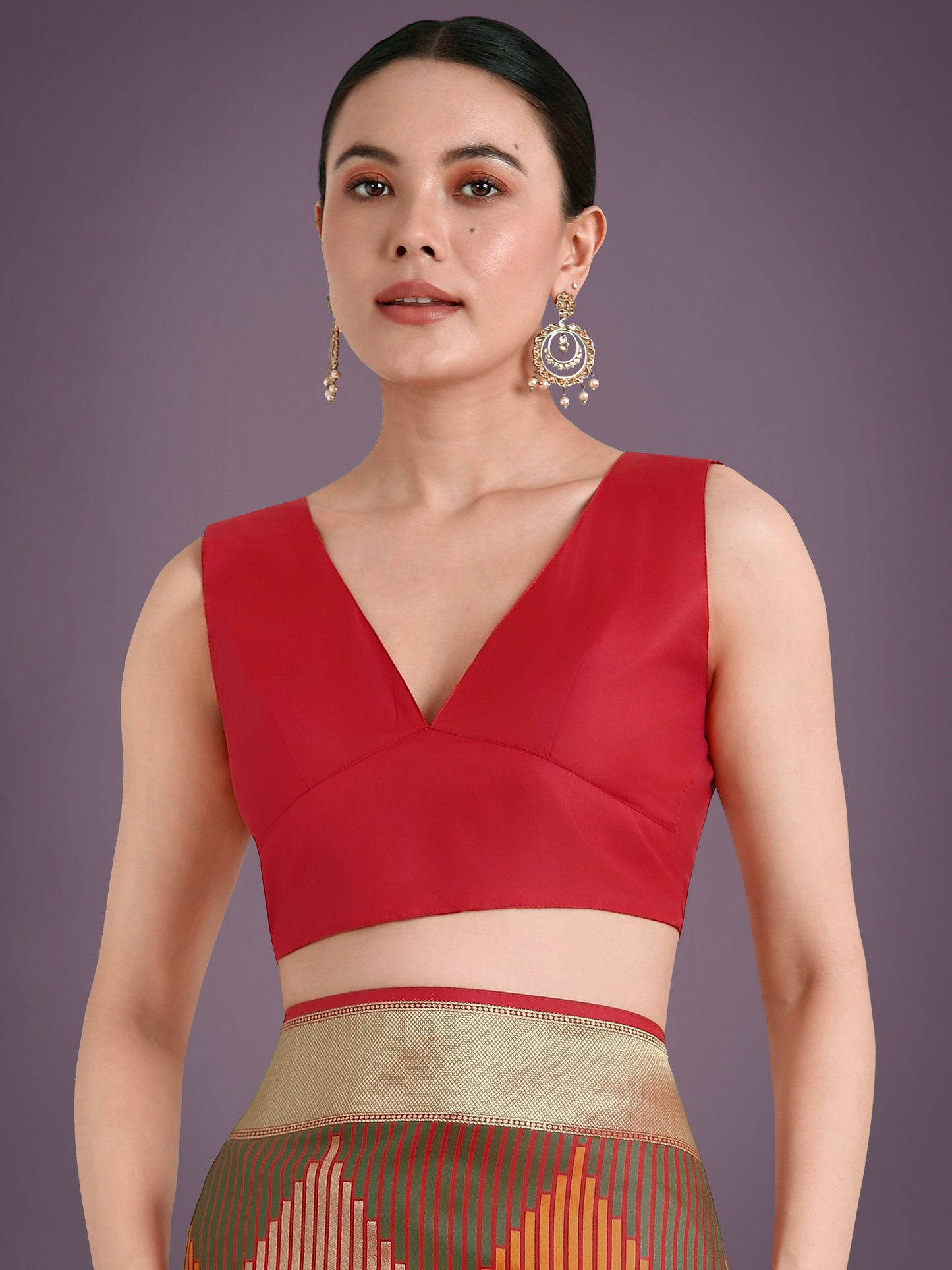 Monjolika Fashion Red Colour Banarasi Silk Zari Weaving Classic Saree | Swadesiicart