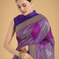 Monjolika Fashion Lavender Colour Banarasi Silk Zari Weaving Classic Saree | Swadesiicart