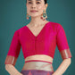 Monjolika Fashion Pink Colour Banarasi Satin Silk Zari Weaving Classic Saree | Swadesiicart