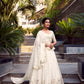 Lorenvalley Offwhite Silver Glosy Fabric Sequins and Embroidery with Foil Work Lehenga Choli with Dupatta | Swadesiicart
