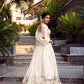 Lorenvalley Offwhite Silver Glosy Fabric Sequins and Embroidery with Foil Work Lehenga Choli with Dupatta | Swadesiicart
