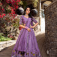 Lorenvalley Lavender Vichitra Shimmer Sequins and Thread Embroidery Work Lehenga Choli | Swadesiicart