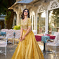 Lorenvalley Mustard Goldie Plain Lehenga with Sequins Thread Embroidery Work Choli | Swadesiicart